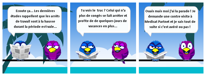 bd oiseaux il a la solution pour vérifier les arrêts de travail